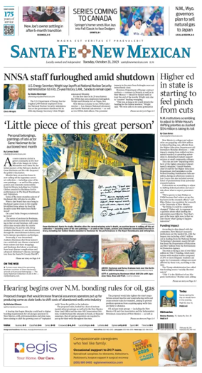 Cover of Santa Fe New Mexican