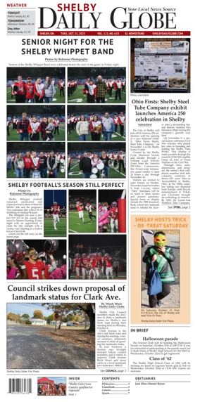 Cover of Shelby Daily Globe
