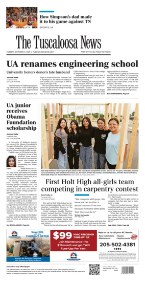 Cover of The Tuscaloosa News