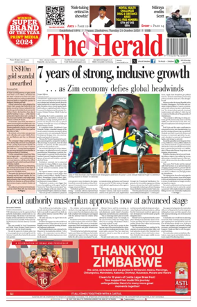 Cover of The Herald (Zimbabwe)