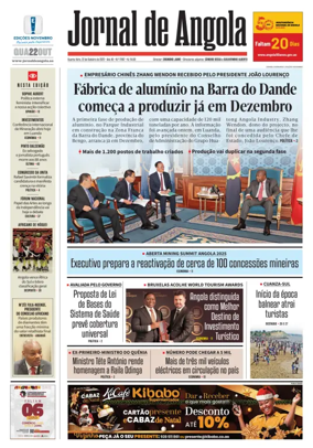 Cover of Jornal de Angola
