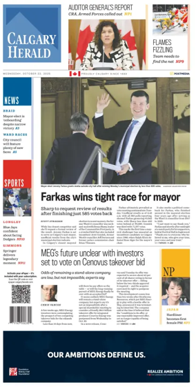 Cover of Calgary Herald