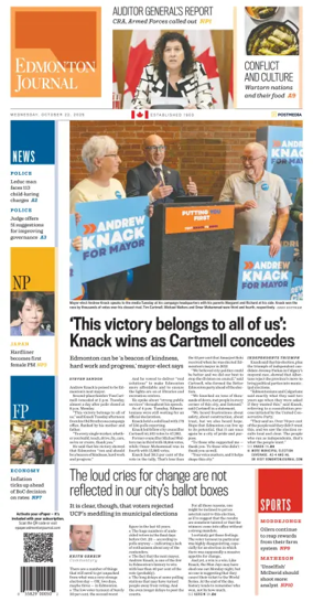 Cover of Edmonton Journal