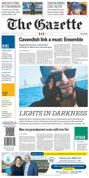 Cover of Montreal Gazette