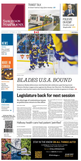 Cover of Saskatoon StarPhoenix