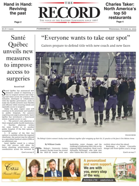 Cover of Sherbrooke Record