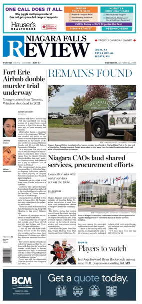 Cover of The Niagara Falls Review