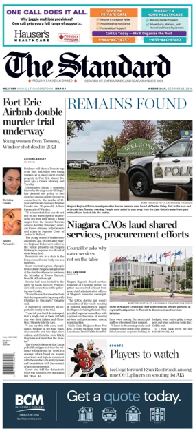 Cover of The Standard (St. Catharines)