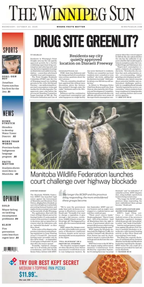Cover of Winnipeg Sun