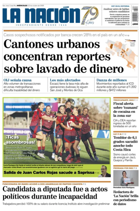 Cover of La Nacion (Costa Rica)