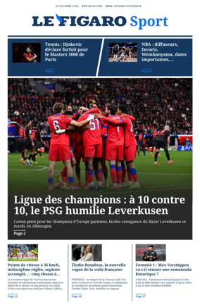 Cover of Le Figaro Sport