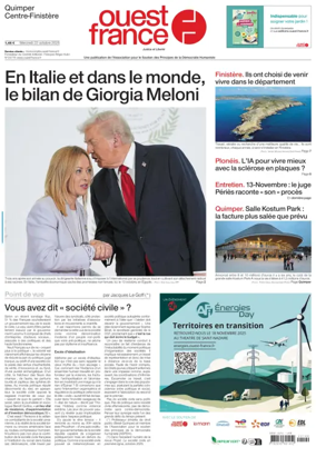 Cover of Ouest France (Quimper)