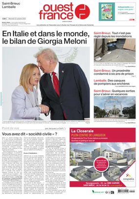 Cover of Ouest France (Saint-Brieuc)