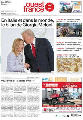 Cover of Ouest France (Saint-Malo)