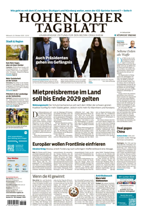 Cover of Hohenloher Tagblatt