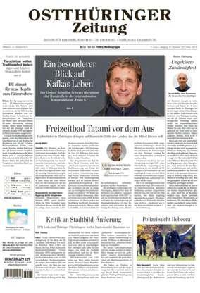 Cover of Ostthüringer Zeitung (Saale-Holzland-Kreis)