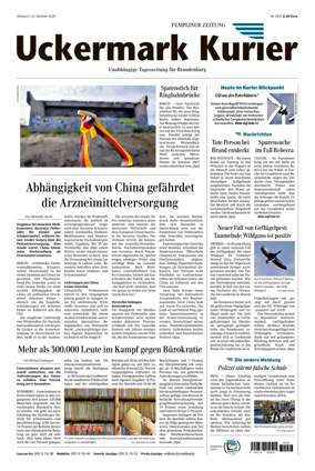 Cover of Templiner Zeitung