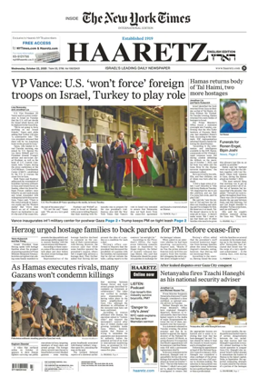 Cover of Haaretz english edition