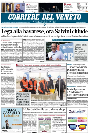 Cover of Corriere del Veneto (Venezia e Mestre)
