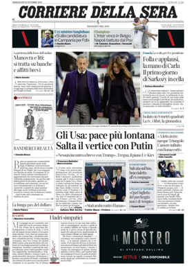 Cover of Corriere della Sera 