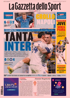 Cover of La Gazzetta dello Sport 