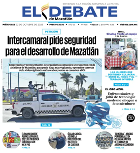 Cover of El Debate de Mazatlan