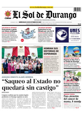 Cover of El Sol de Durango