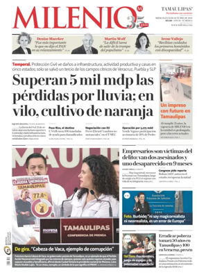 Cover of Milenio Tamaulipas