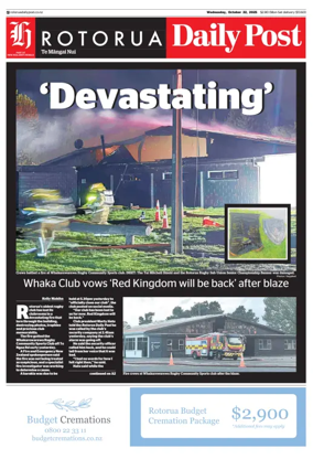 Cover of Rotorua Daily Post