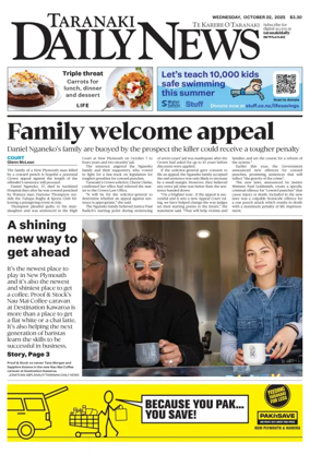 Cover of Taranaki Daily News