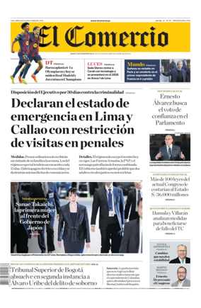 Cover of Diario El Comercio