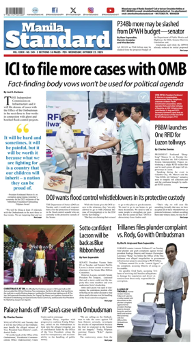 Cover of Manila Standard