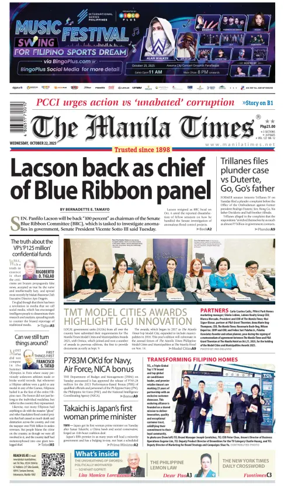 Cover of Manila Times