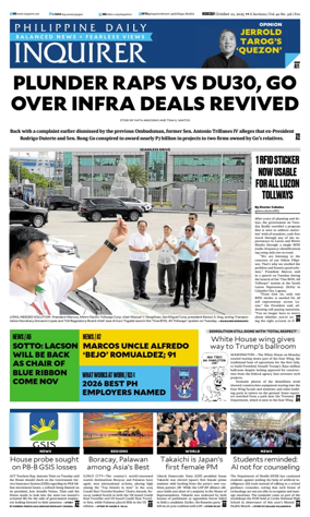 Cover of Philippine Daily Inquirer