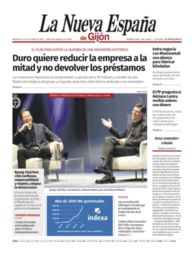 Cover of La Nueva España (Gijón)