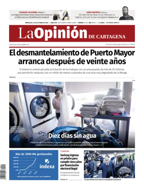 Cover of La Opinion de Murcia (Cartagena)