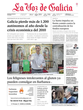 Cover of La Voz de Galicia (Barbanza)