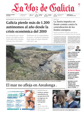 Cover of La Voz de Galicia (Viveiro)