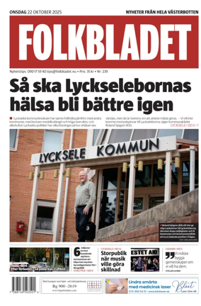 Cover of Folkbladet Västerbotten