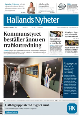 Cover of Hallands Nyheter