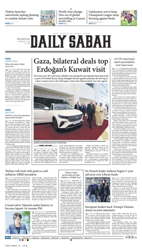 Cover of Daily Sabah (Turkey)