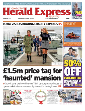 Cover of Herald Express (Torbay, Brixham & South Hams Edition)
