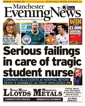 Cover of Manchester Evening News