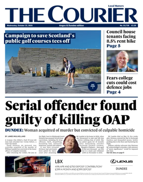 Cover of The Courier & Advertiser (Angus and The Mearns Edition)