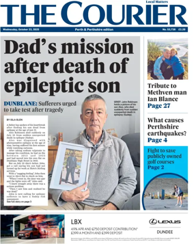 Cover of The Courier & Advertiser (Perth and Perthshire Edition)