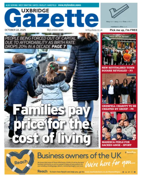 Cover of Uxbridge Gazette