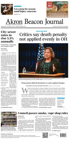 Cover of Akron Beacon Journal