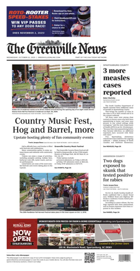 Cover of The Greenville News