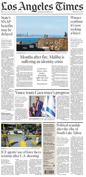 Cover of Los Angeles Times