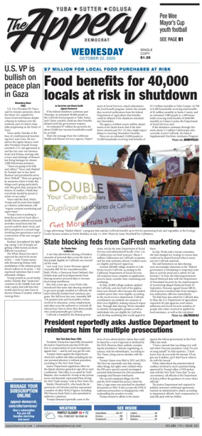 Cover of Marysville Appeal-Democrat    